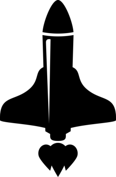 Rocket Ship Launch Svg Line Art, Free Vectors File